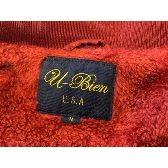 U-Bien Red Sleeveless Zip Puffer High Collar Zipper Pockets Womens Vest Size Med - Picture 12 of 12